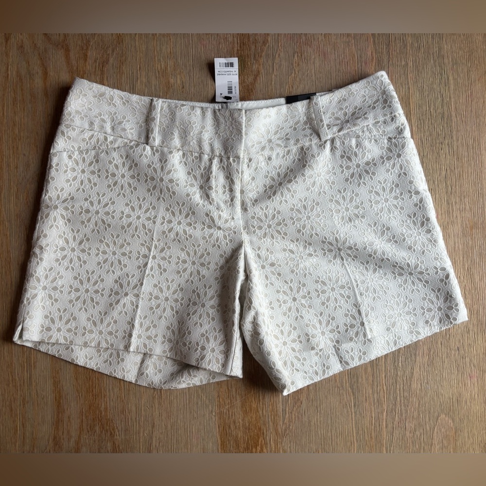 The Limited Cream Lace High Waist Shorts